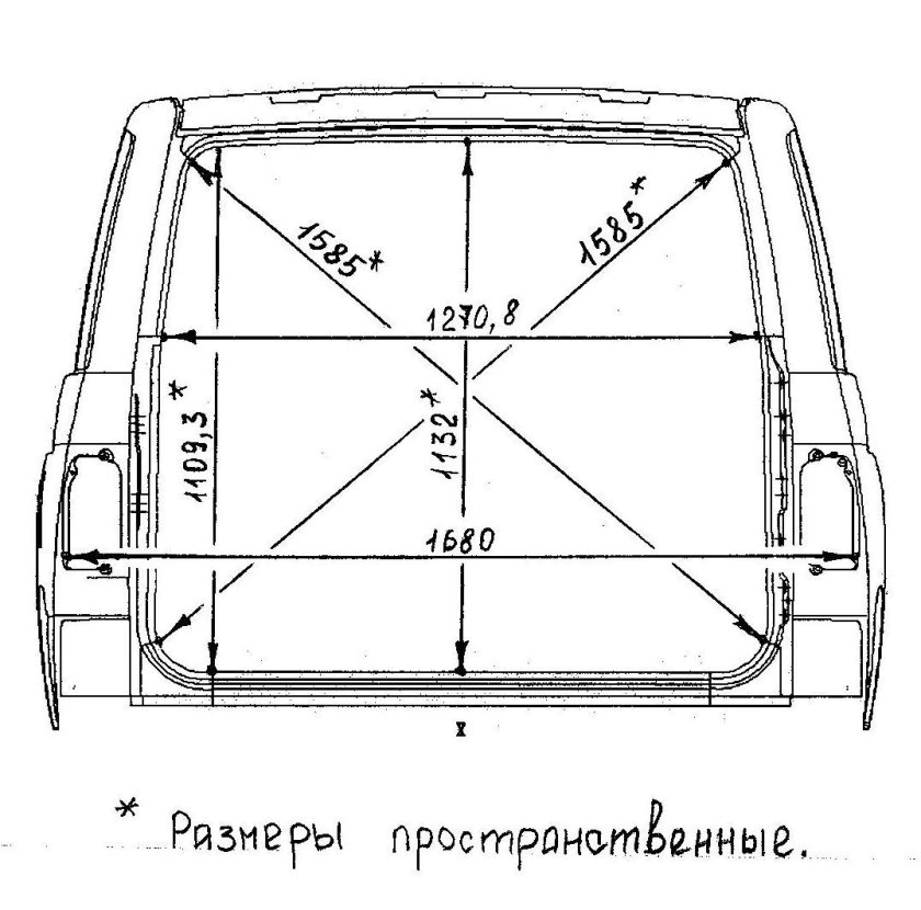 Габариты заднего стекла УАЗ Патриот