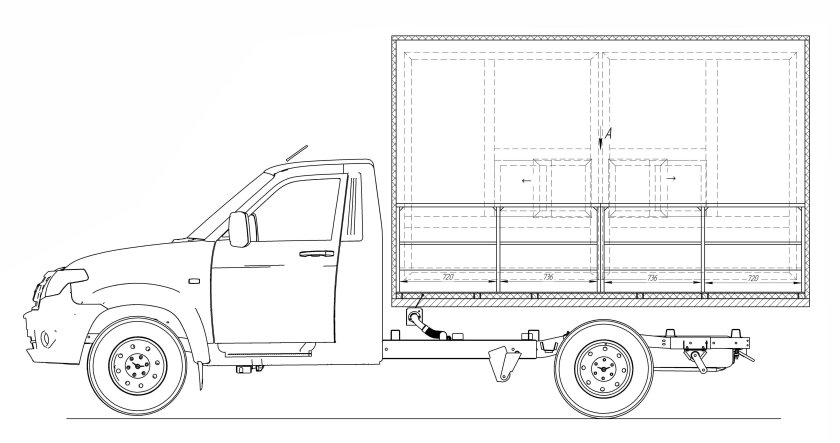 УАЗ профи чертеж