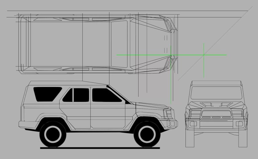 УАЗ 469 чертеж