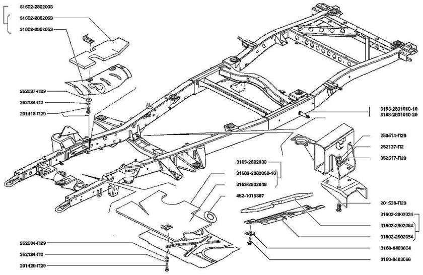 Рама УАЗ Патриот 3163