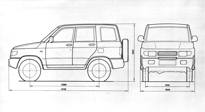 УАЗ 3160 габариты