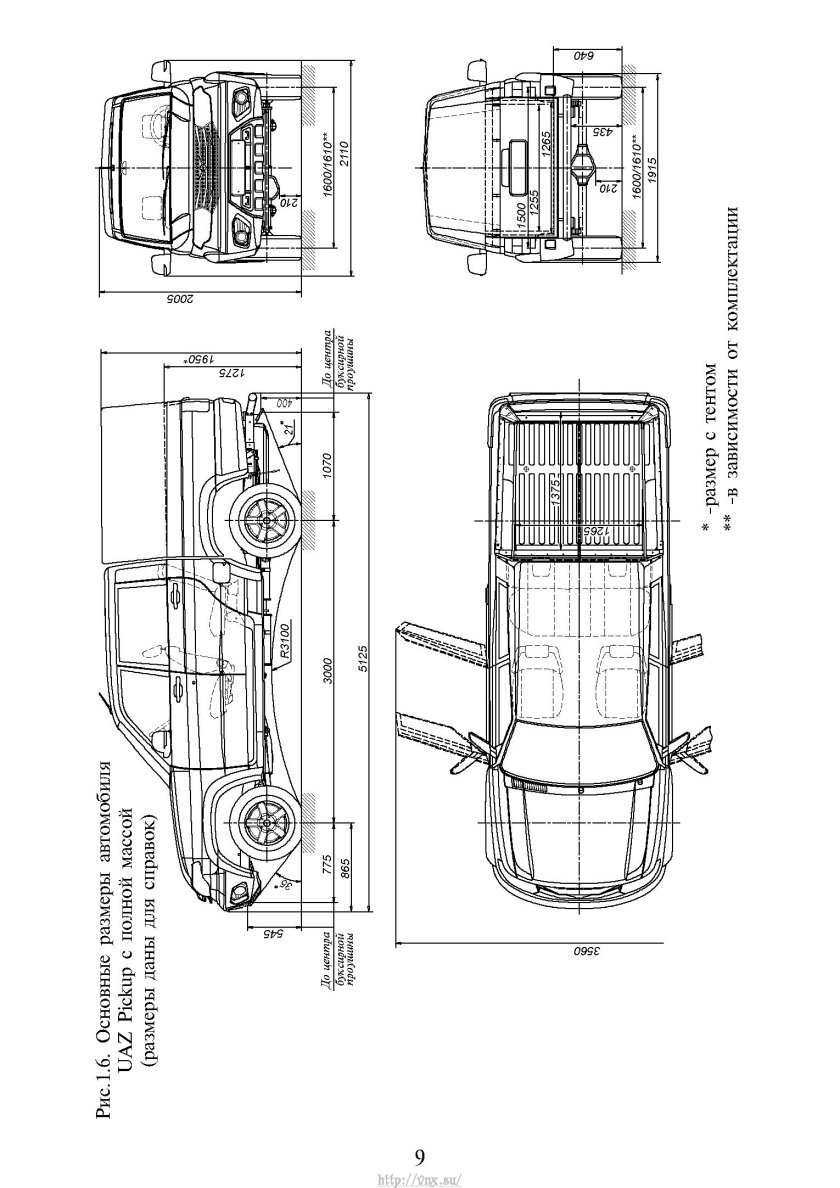 Рама УАЗ Патриот чертеж