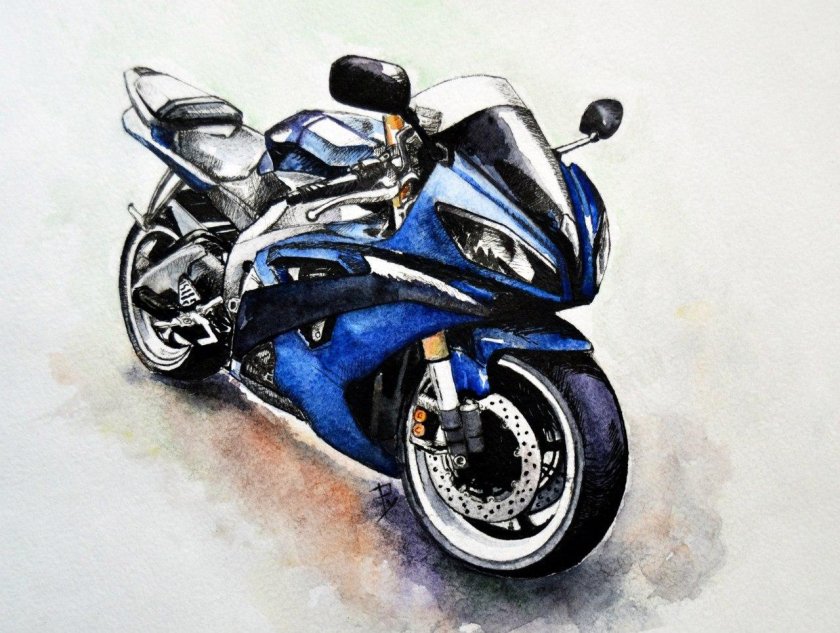 Мотоцикл рисунок