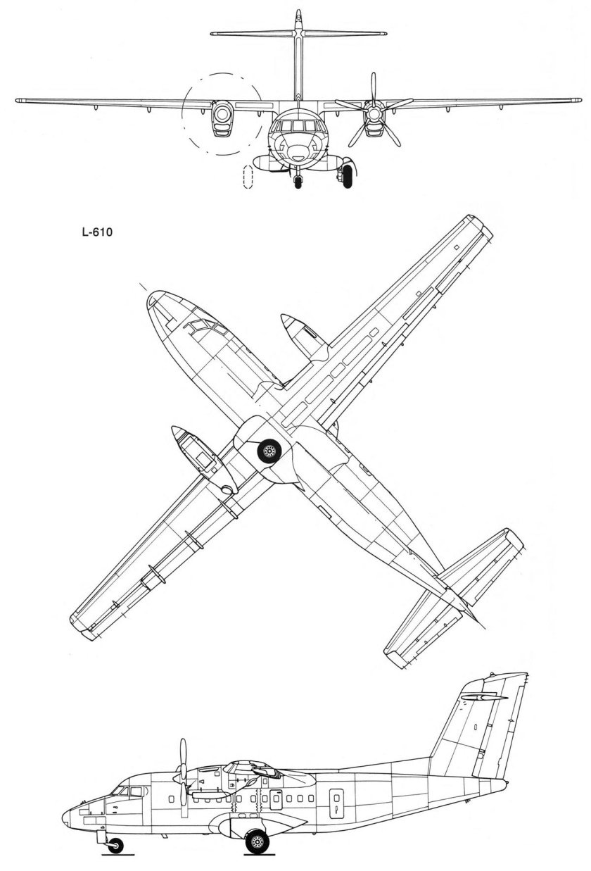 Самолет л-410 чертежи
