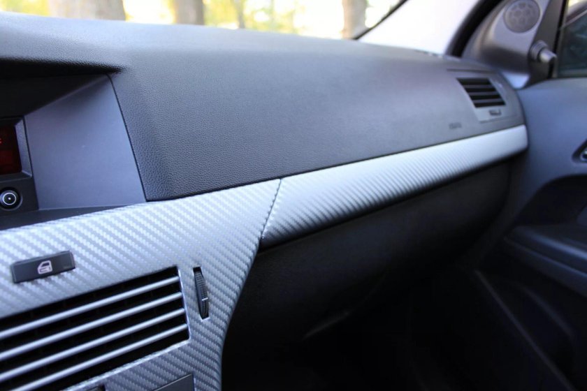 Опель Астра н панель карбон