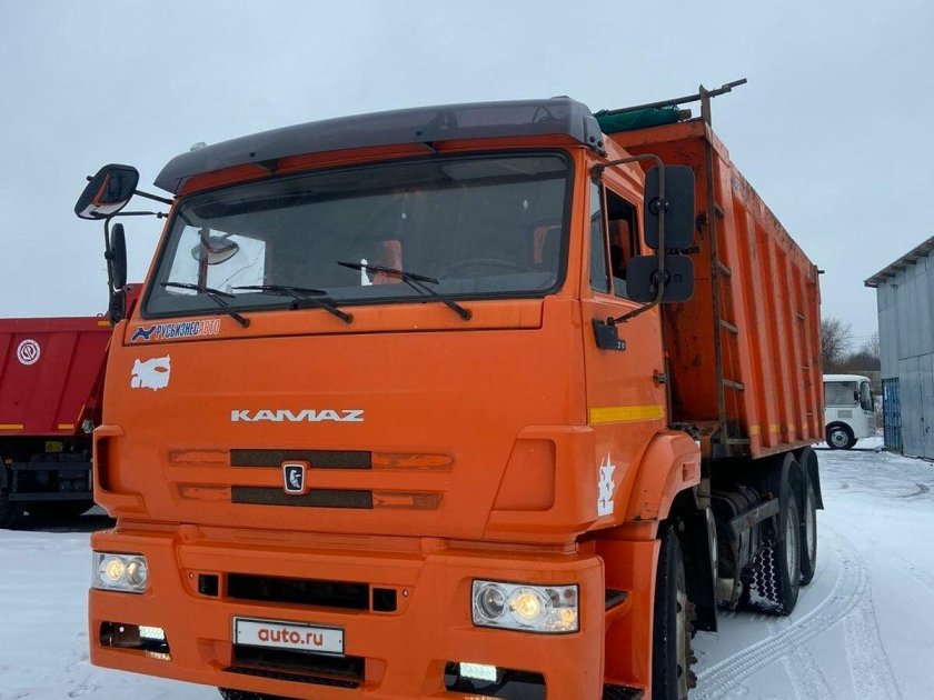 Камаз оранжевый 65115 самосвал