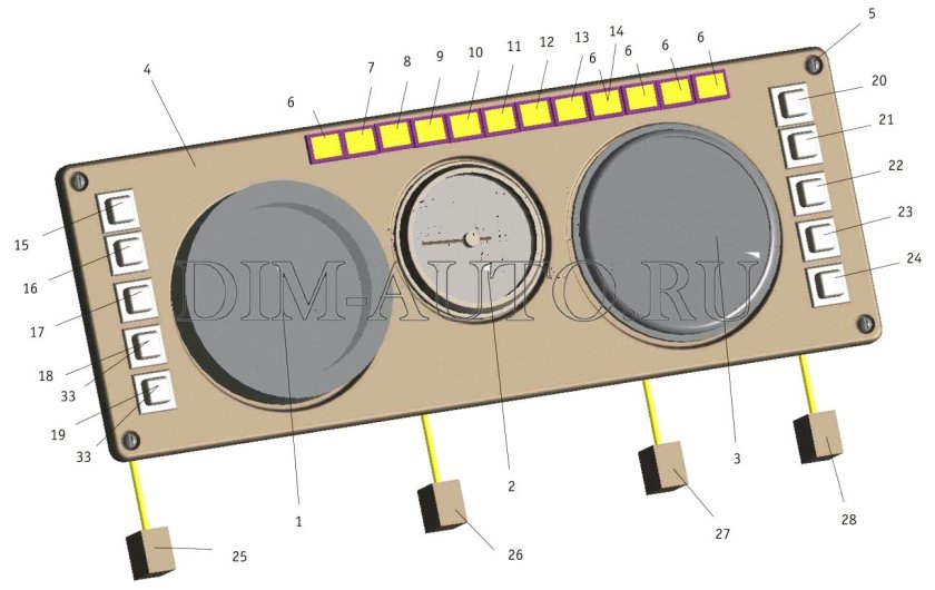 Контрольные лампы панели приборов МАЗ 5516