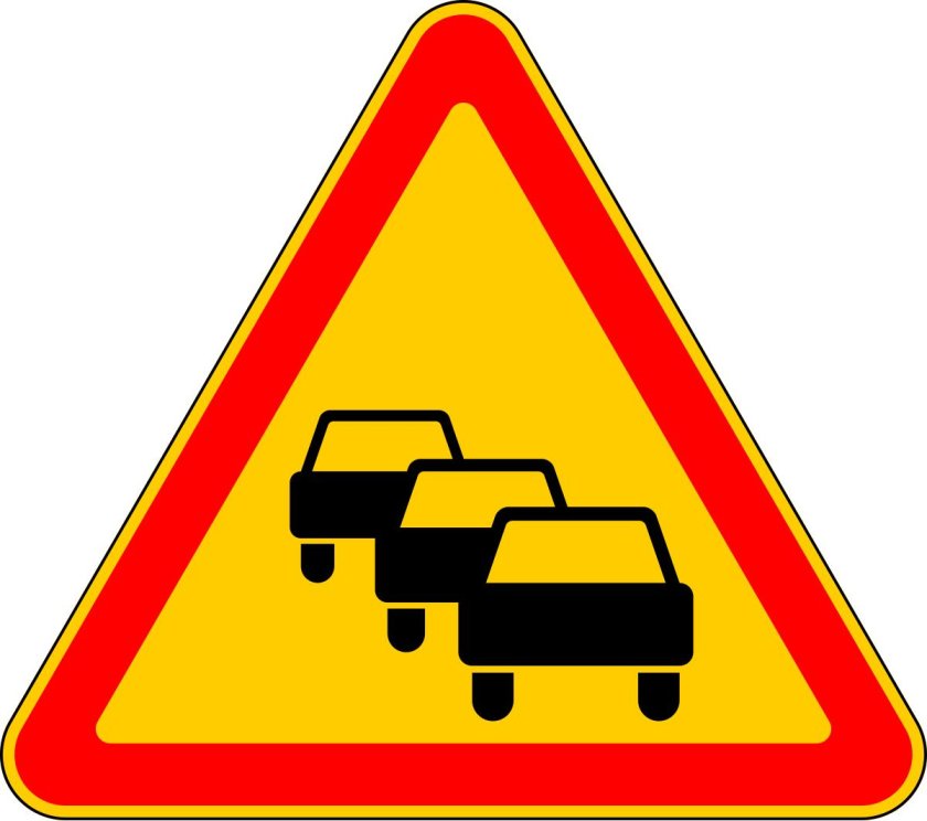 Знак 1.32 затор