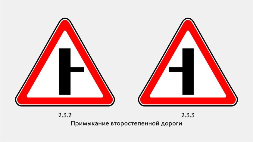Знак второстепенной дороги