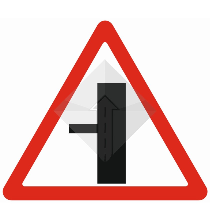 Дорожный знак 2.3.2 примыкание второстепенной дороги