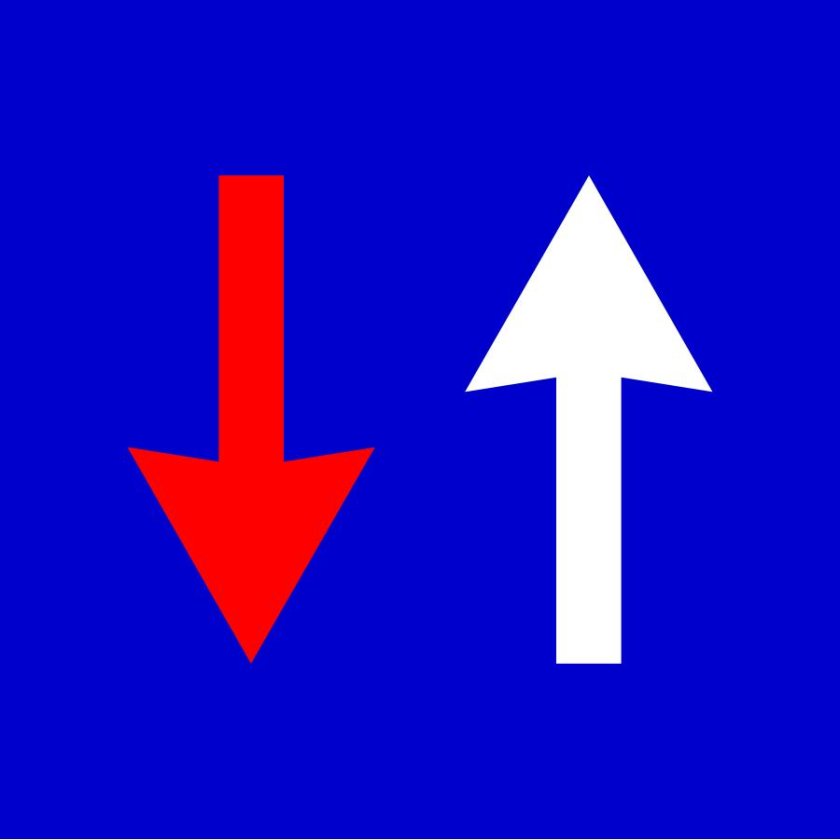 Дорожный знак одностороннее движение