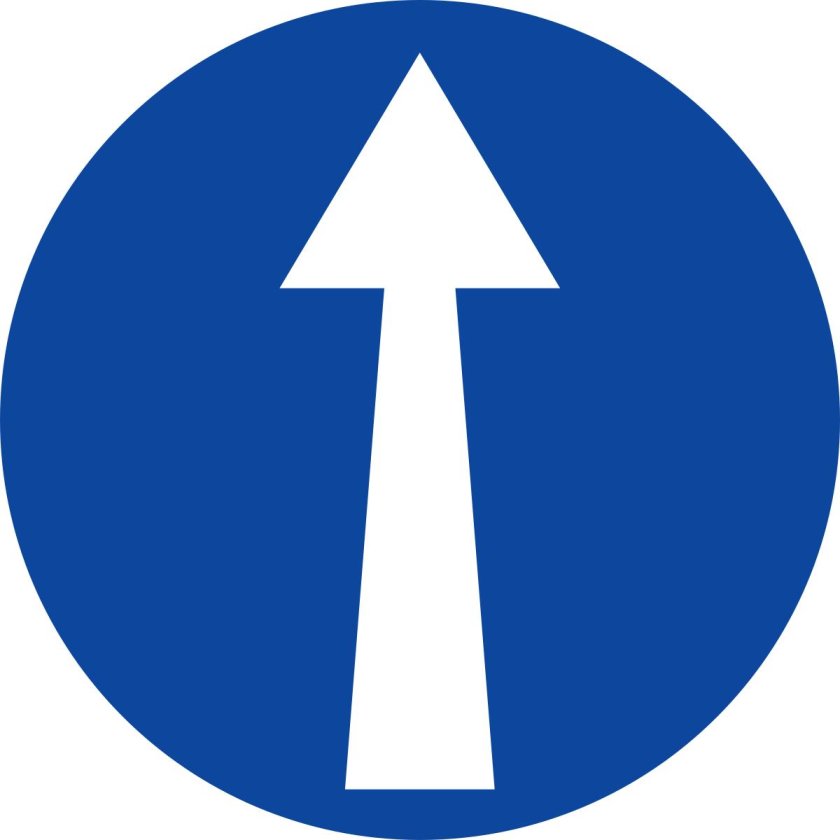 Дорожные знаки движение прямо