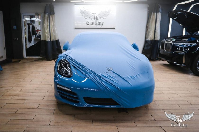 Темно синяя матовая пленка для авто