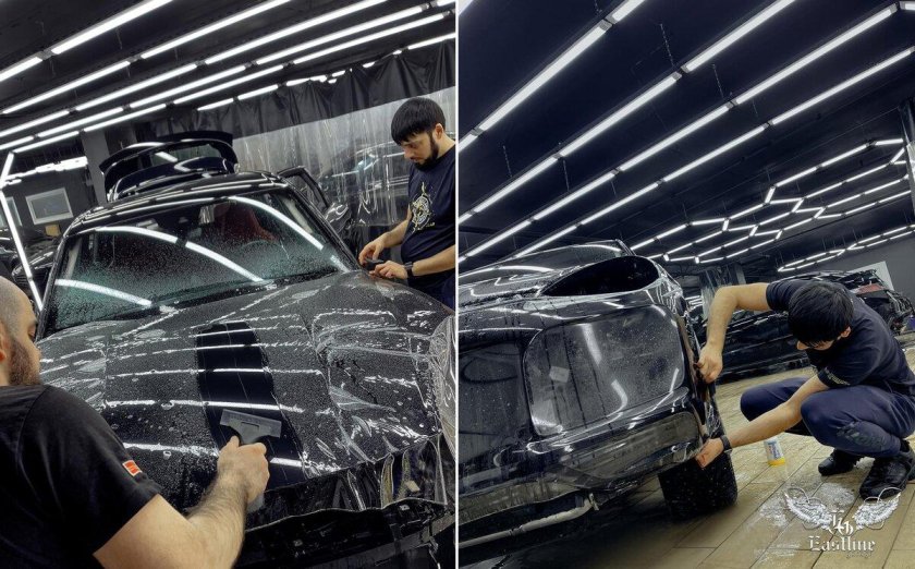 Оклейка Порше Кайен пленкой