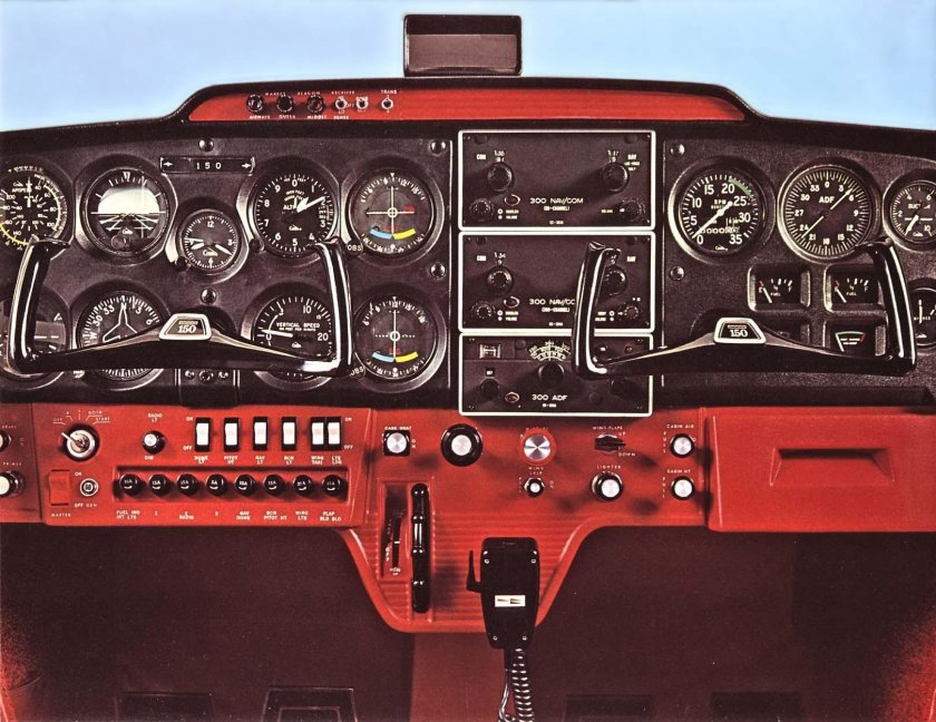 Cessna 150 приборная панель