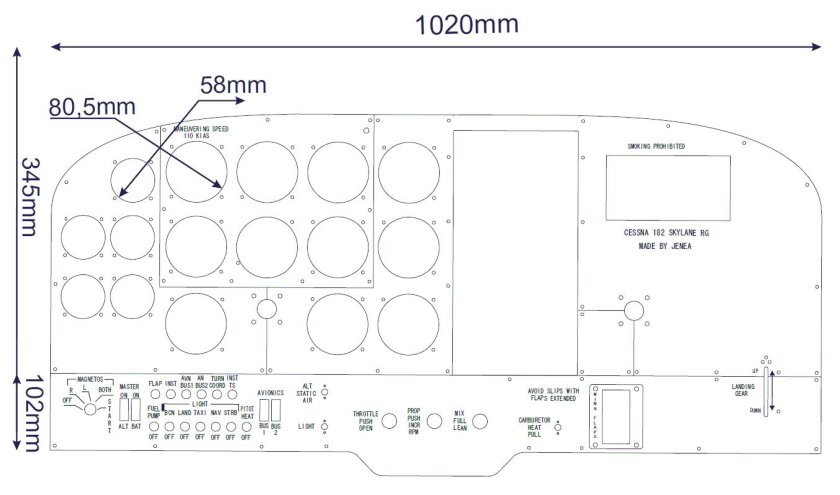 Cessna 172 панель приборов