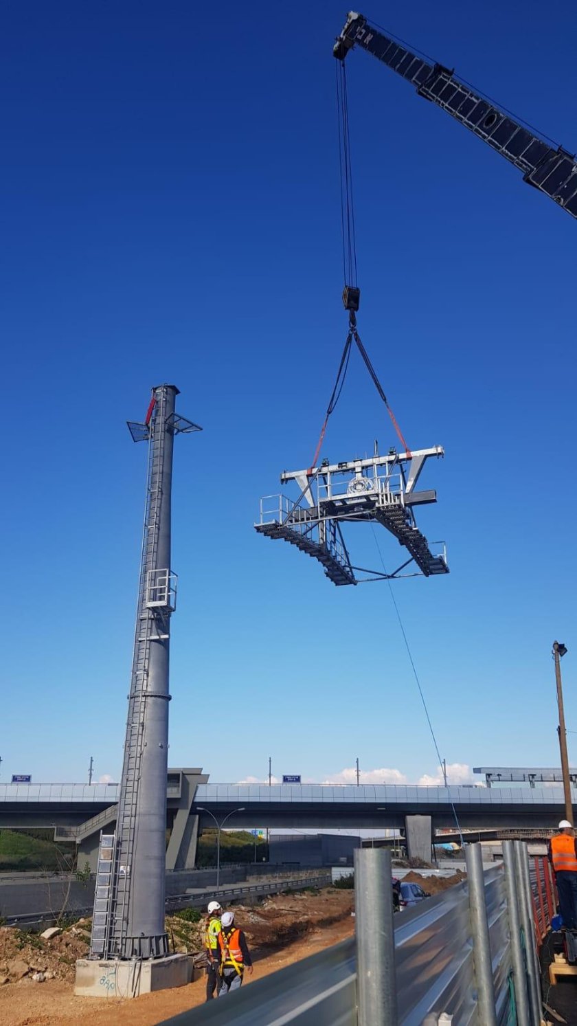 Монтаж опор канатных дорог