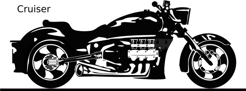 Мотоцикл чоппер вектор