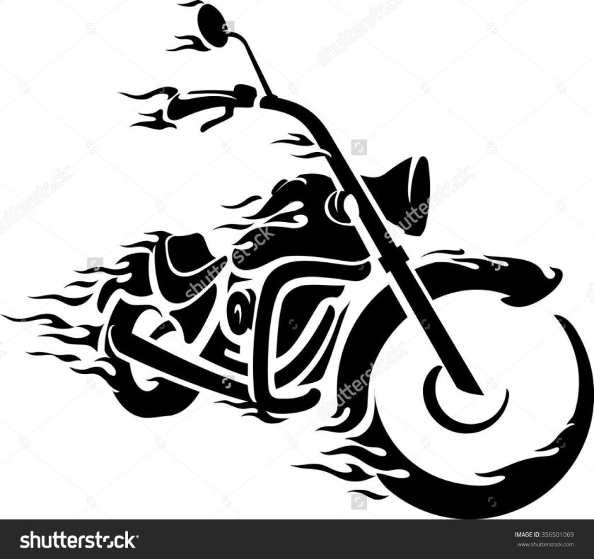 Трафарет мотоцикла