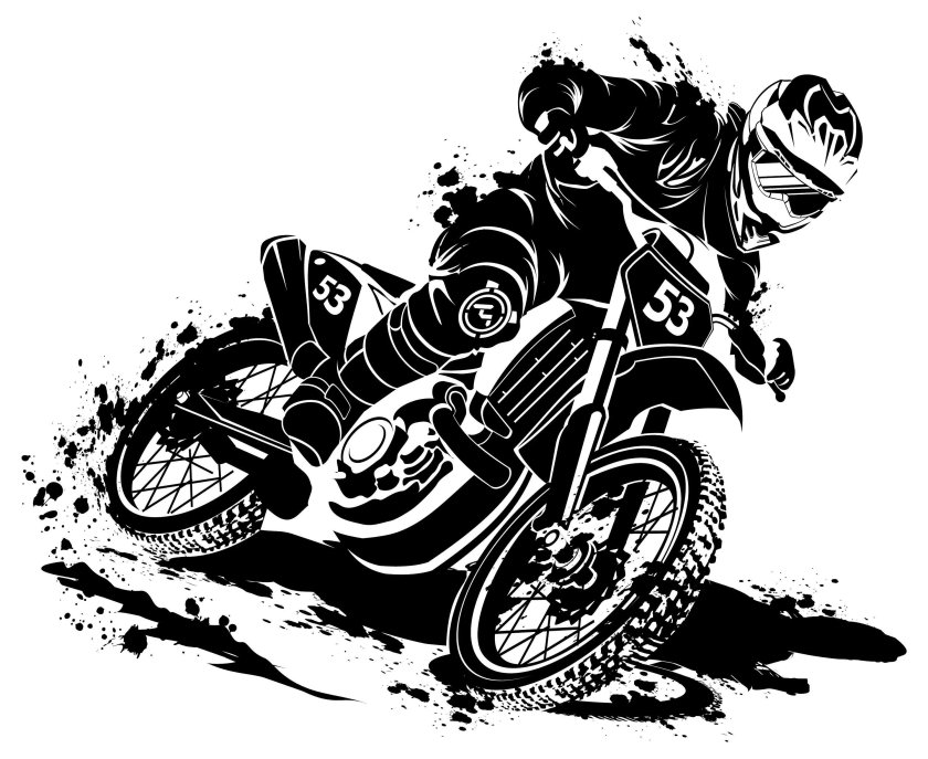 Мотоцикл эндуро вектор