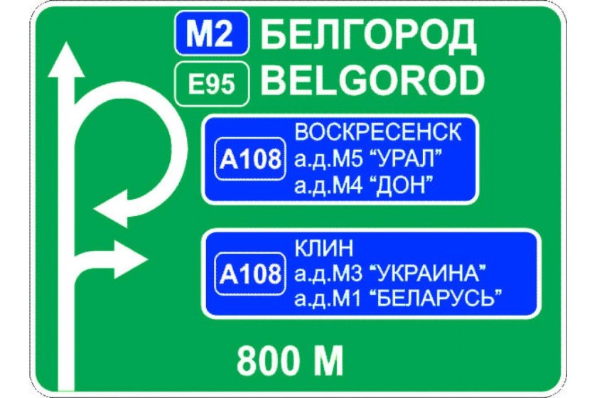 Дорожные знаки указатели