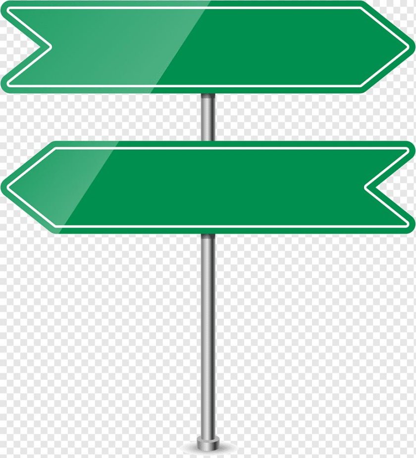 Дорожный указатель зеленый