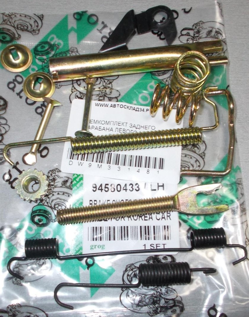 Ремкомплект задних тормозов Daewoo Matiz 0.8