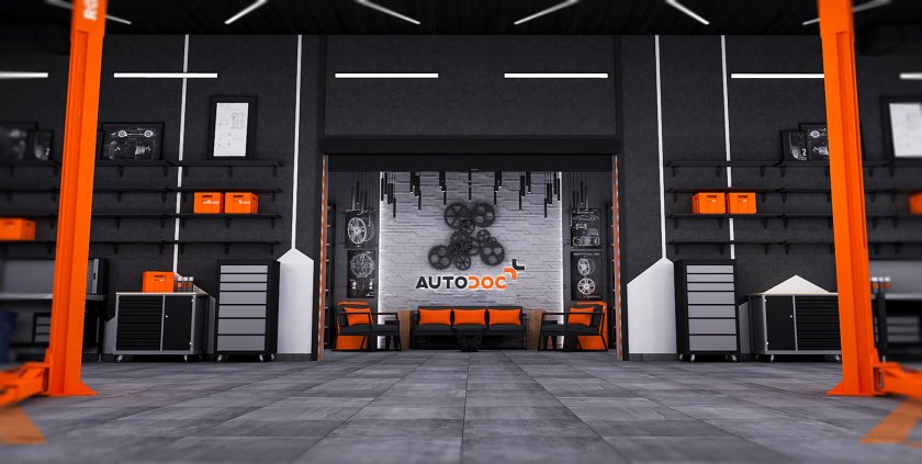 Интерьер автомастерской