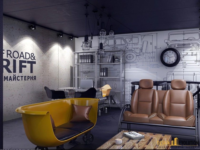 Интерьер автомастерской