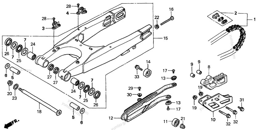 Honda xr250 задняя подвеска
