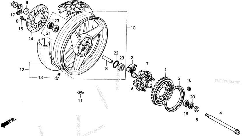 Хонда сб 400 заднее колесо