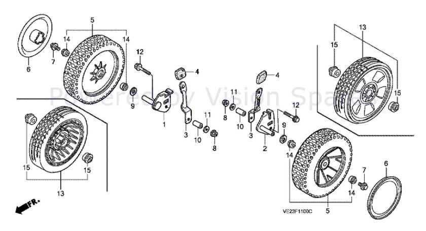 Втулка для колеса газонокосилки хонда