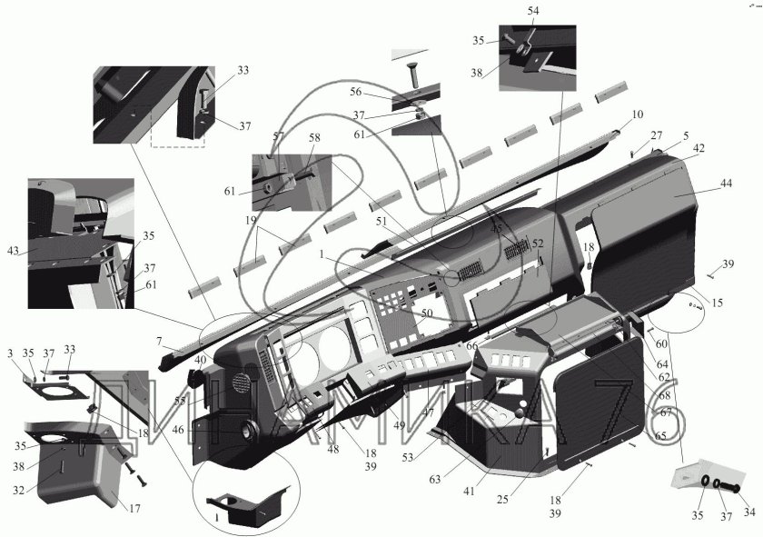 Панель МАЗ 6430