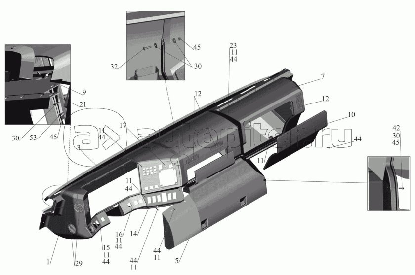 Панель торпеды МАЗ 6430