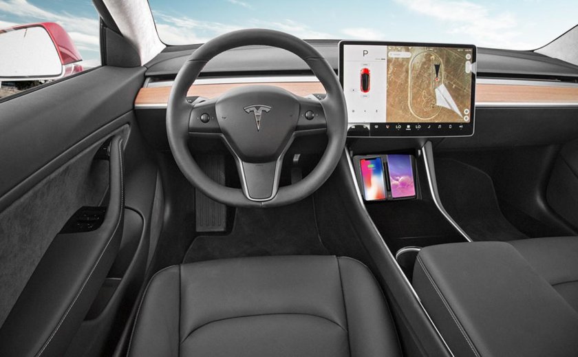 Tesla model s интерьер