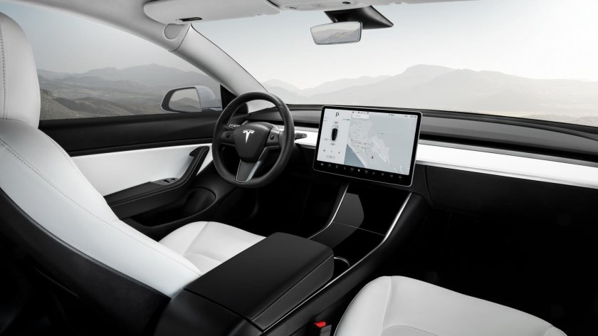 Tesla model 3 интерьер