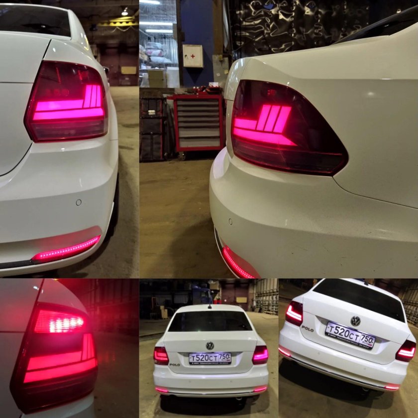 Тонировка задних фонарей Фольксваген поло