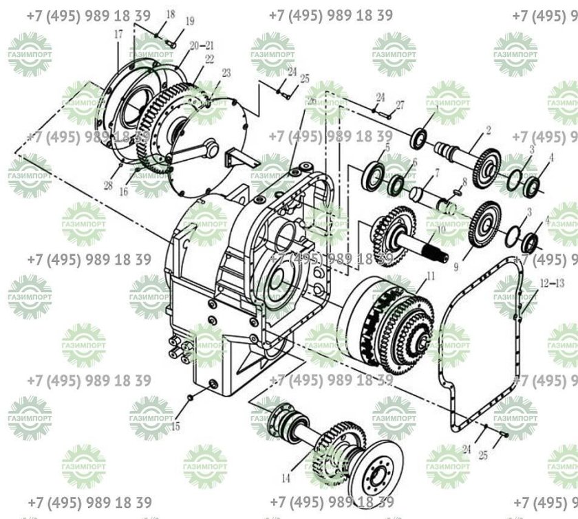 Коробка передач SDLG 936l производитель