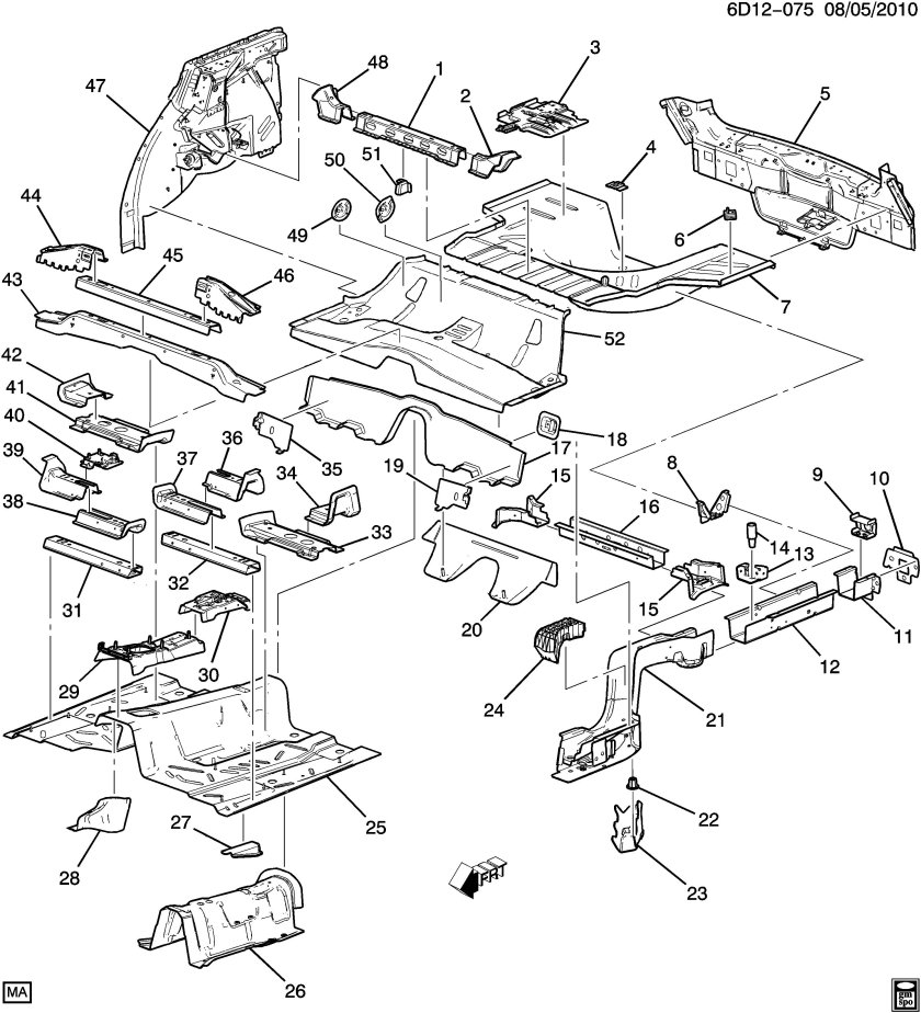 Схема Кадиллак CTS 1 печка