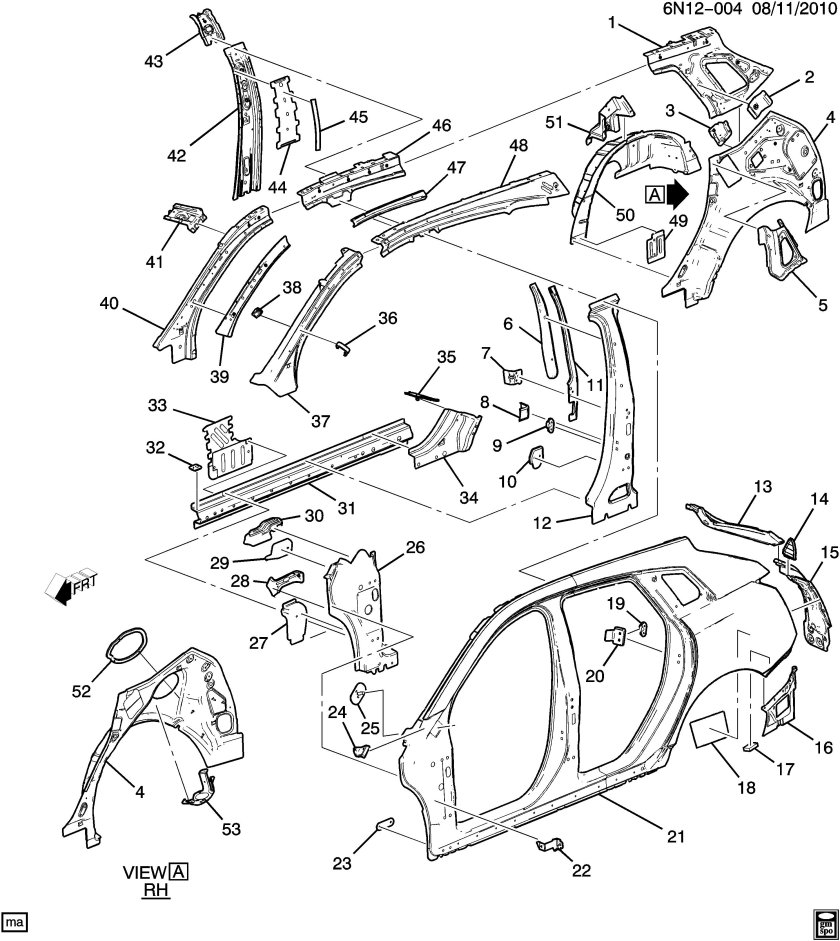 Кузовные Размеры Кадиллак SRX 2