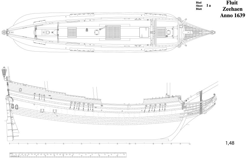 Флейт корабль 17 века чертежи