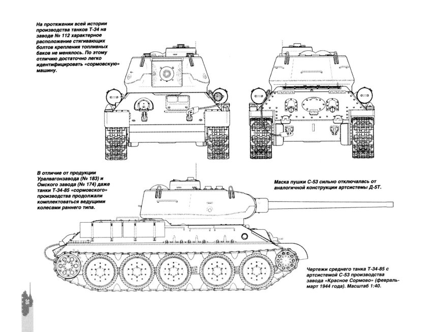 Чертеж т34 76 сбоку