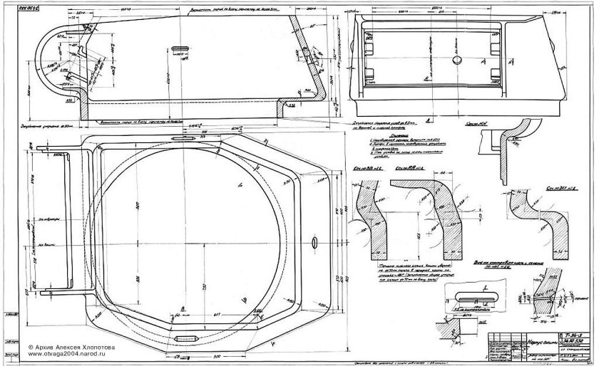 Чертеж башни танка т-34