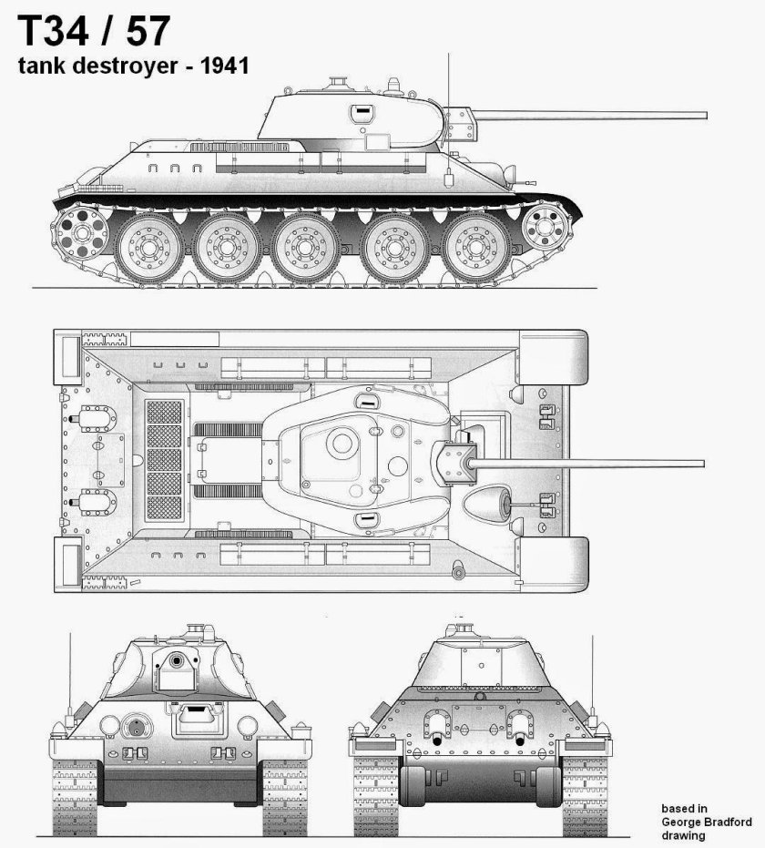 Чертежи танка т-34 76 1941 года