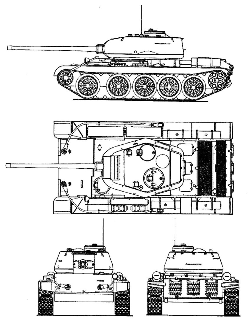 Танк т-44 чертежи