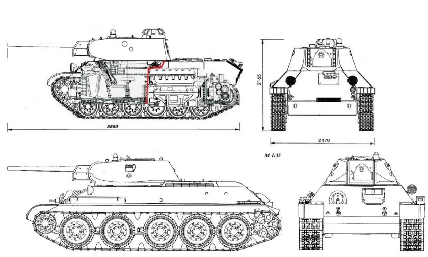 Чертежи танка т-34 76 1941 года
