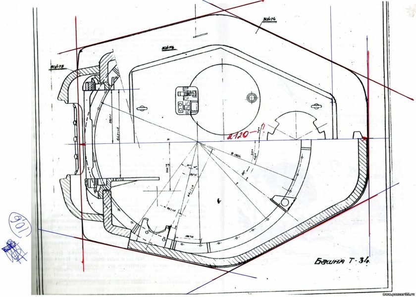 Башня т 34 85 чертеж