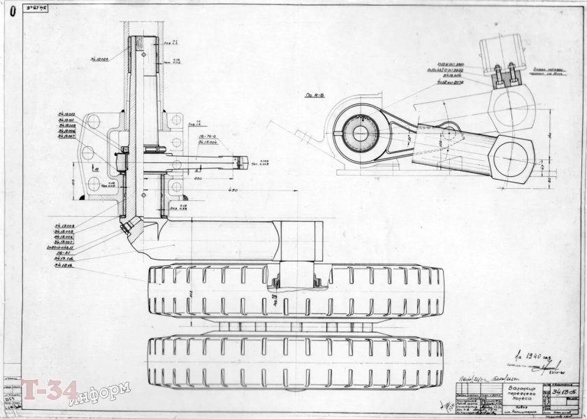 Чертеж ходовой танк т34-85
