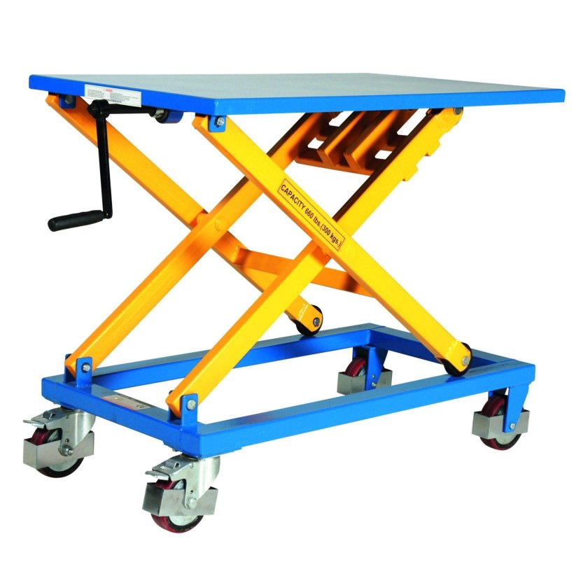 Платформенная тележка с ножничным подъемом pl LBM 300 кг