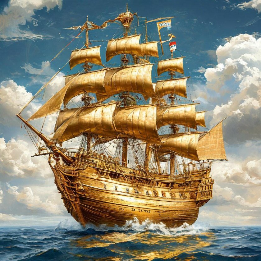 Корабль плывущий